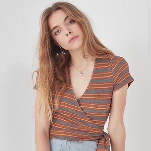 Urban Outfitters PST Bailey Wrap Top M